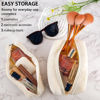 Picture of 2Pcs Makeup Bag for Women Cosmetic Pouch Travel Small Cosmetic Bag Set Cute Plush White Makeup Pouch Purse Portable Travel Makeup Bag Zippered Toiletry Bag Organizer Trendy Makeup Brushes Storage Bag