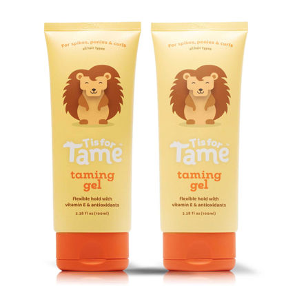 Picture of T is for Tame - Kids Hair Styling Gel, All-Natural Alcohol-Free Hair Gel for Kids & Toddlers, 2023 Launch Date (3.38 Fl Oz Pack of 2)