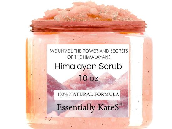 Picture of Himalayan Salt Scrub 10 oz - UNCOVER ULTIMATE SKIN HYDRATION and bestow glowing, healthier skin - The best stocking stuffer.