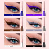 Picture of evpct 6Pcs Dark Blue Violet Maroon Grey White Black Liquid Eyeliner Set Waterproof Eye Liners for Women, Eyes Wing Colored Eyeliner delineador de ojos a prueba de agua contra el agua blanco para ojos