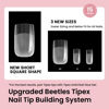 Picture of Beetles Tipex Instant Apex Nail Tips,180Pcs Pre-Building & Pre-Etched Gel Nail Tips Short Square Thicker Acrylic Nails Strong Full Cover False Nail Extension Building Gel Press-on Nails for Flat Nails