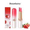 Picture of 3 Pcs/Set Strawberry Peach Aloe Jelly Lipstick Set Temperature Change Moisturizer flower Lip Stick Long Lasting Nutritious Lip Balm Magic Color Change Lip Gloss (3Pcs Fruity Flavor Lipstick A)