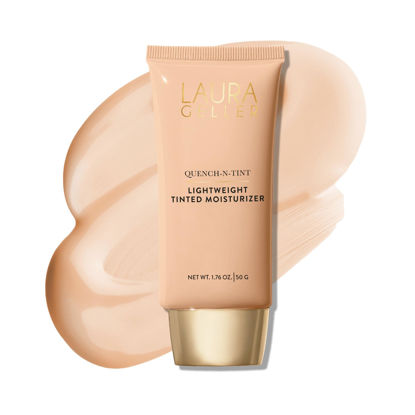 Picture of LAURA GELLER NEW YORK Quench-n-Tint Lightweight Tinted Moisturizer, Porcelain/Fair - Sheer to Light Buildable Coverage - Natural Glow Finish - Lightweight Formula with Hyaluronic Acid