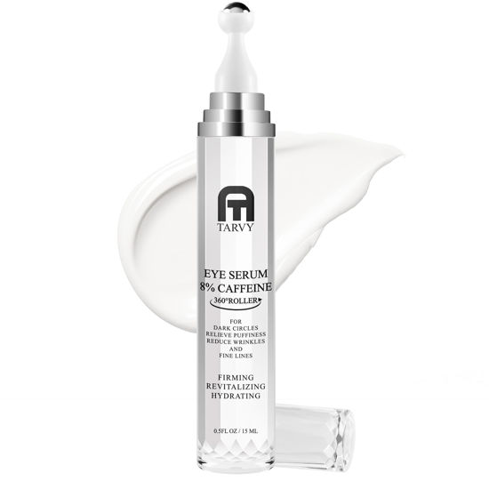 Picture of Eye Serum, Under Eye Cream For Dark Circles, 8% Caffeine Eye Serum For Women & Men, Eye Cream Anti Aging With 360° Massage Ball, Eye Cream For Puffiness And Bags Under Eyes, Eye Serum For Fine Lines