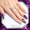 Picture of MelodySusie Purple Glitter Gel Nail Polish,0.5fl oz Universe Star Glitter Nail Polish Purple Blue Color Z035, Soak Off UV LED Nail Lamp Gel Polish Nail Art Starter Manicure Salon DIY At Home