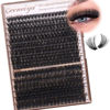 Picture of Geeneiya Volume Lash Clusters Eyelash Clusters DIY Lash Extension D Curl Eyelash Extensions,10-14mm Eye Corner Individual Eyelashes and 16-18MM Cluster Lashes