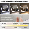 Picture of HIEEY Vanity Mirror with Lights, Lighted Makeup Mirror, Three Color Lighting Modes, and 5X Magnification Mirror, Smart Touch Control, 360°Rotation (15.7in, White,Gift Box)