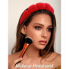 Picture of VELSCRUN 6 Pack Hairband, Makeup Headband, Face Wash Headband, Skincare Headbands, Red Microfiber Hair Band with Bow Tie Spa Headband for Washing Face Wristband Set Hair Accessories for Women