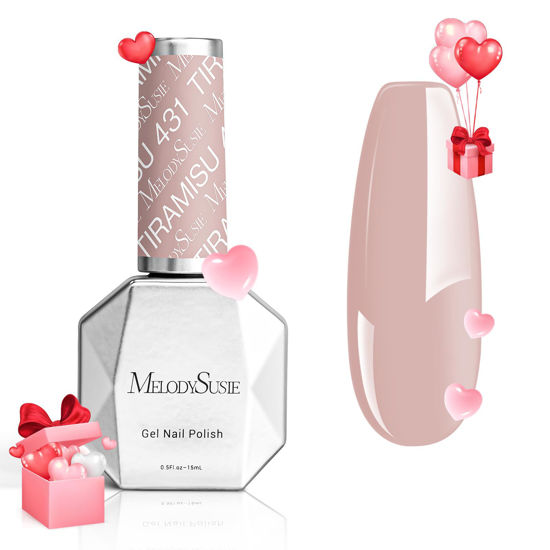 Picture of MelodySusie Thick Nude Gel Nail Polish,0.5fl oz Pink Nails Soak Off UV LED Neutral Nude Gel Polish Christmas Gift for Women Nail Art Manicure Salon DIY Nail Design Decoration at Home-431
