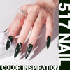 Picture of MelodySusie Thick Black Gel Nail Polish, 0.5fl oz Dark Green Gel Nail Polish Soak Off UV LED Blackish Green Gel Polish Gift for Women Nail Art Manicure Salon DIY Nail Design Decoration at Home-517