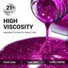 Picture of MelodySusie Hot Pink Glitter Gel Nail Polish,0.5fl oz Purple Shiny Soak Off UV LED Hot Pink Sparkle Glitter Gel Polish Gift for Women Nail Art Manicure Salon DIY Nail Design Decoration at Home-z026