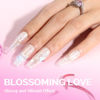 Picture of MelodySusie White Glitter Gel Polish, 15ml Translucent Jelly Glitter White Nail Polish Sparkle Gel Color Z053, Soak Off UV LED Nail Lamp Nail Art Starter Manicure DIY at Home 0.5 Fl Oz