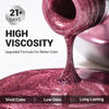 Picture of MelodySusie Pink Glitter Gel Nail Polish, 0.5fl oz Strawberry Pink Glitter Soak Off UV LED Pink Sparkle Gel Polish Gift for Women Nail Art Manicure Salon DIY Nail Design Decoration at Home-Z201