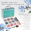 Picture of Color Nymph Beginner Makeup Kits For Teens With Train Case Included Full Makeup Kit Eyeshadow Palette Blushes Bronzer Highlighter Lipstick Brushes Mirror (Green)