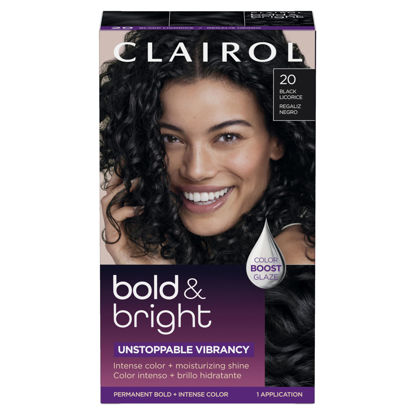 Picture of Clairol Bold & Bright Permanent Hair Dye, 20 Black Licorice Hair Color, Pack of 1