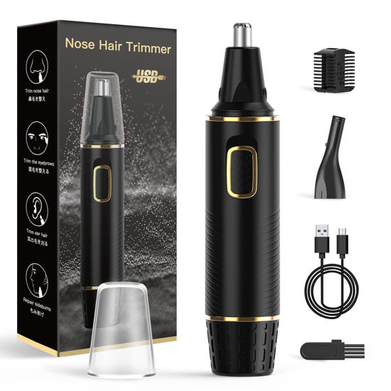 Picture of XOOMRSCP Nose Hair Trimmer for Men, 2025 Painless USB Rechargeable Nose Hair Trimmer, Ear and Nose Hair Trimmer for Men, Professional Facial Hair Trimmer with IPX7 Waterproof Dual Edge Blades