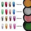 Picture of Chrome Nail Powder Set 14 Colors Pink Blue Silver Metallic Effect Mirror Powder for Nails With Brushes Holographic Pigment Chameleon Flakes for Nails Gold Leaf Decoration Nail Supplies