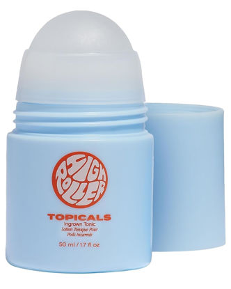 Picture of Topicals High Roller Ingrown Hair Serum | Roll-on Tonic to Soothe and Calm Irritated Skin on Face, Armpits and Bikini Areas | Contains Salicylic and Glycolic Acid | Vegan and Cruelty-Free (1.7 Fl Oz)