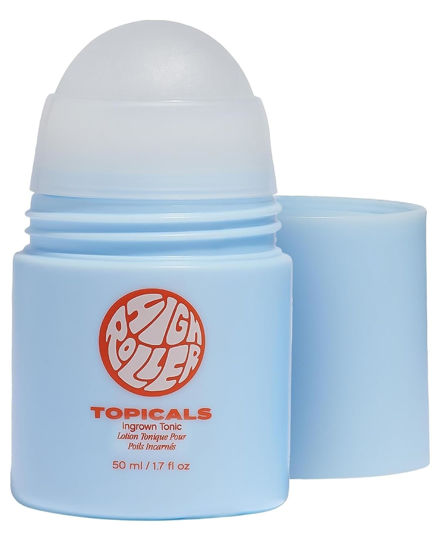 Picture of Topicals High Roller Ingrown Hair Serum | Roll-on Tonic to Soothe and Calm Irritated Skin on Face, Armpits and Bikini Areas | Contains Salicylic and Glycolic Acid | Vegan and Cruelty-Free (1.7 Fl Oz)