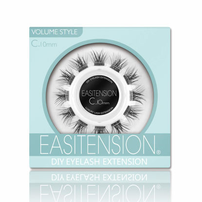 Picture of DIY Eyelash Extension, 3D Effect Individual Glue Bonded Lash Clusters Volume Lashes Set, Home Eyelash Extension, D curl Lashes Pack (10MM-Volume)