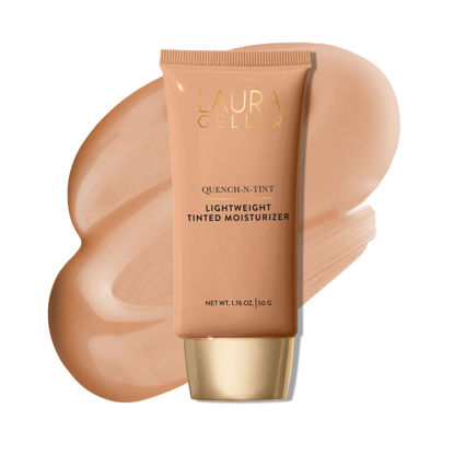 Picture of LAURA GELLER NEW YORK Quench-n-Tint Hydrating Foundation - Medium - Sheer to Light Buildable Coverage - Natural Glow Finish - Lightweight Formula with Hyaluronic Acid