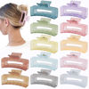 Picture of Sisiaipu 3.5 Inch Square and Rectangular Hair Clips - 12 Pcs Claw Clips for Thick and Thin Hair, Rectangle Jaw Clips in Bulk, Hair Accessories for Women and Girls - Ice Cream