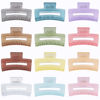 Picture of Sisiaipu 3.5 Inch Square and Rectangular Hair Clips - 12 Pcs Claw Clips for Thick and Thin Hair, Rectangle Jaw Clips in Bulk, Hair Accessories for Women and Girls - Ice Cream