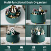 Picture of 360° Rotate Makeup Brush Holder Organizer, Makeup Organizers Countertop, Makeup organization and Skincare Storage for Vanity, Desktop, Bathroom (Green)
