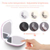 Picture of Mocado Compact LED Travel Makeup Mirror - 4 Inches 1X/10X Magnification Travel Mirror with Light Dimmable Double Sides Lighted USB Rechargeable Compact Mirror for Purse,Pocket,Travel(Purple)