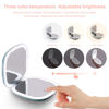 Picture of Mocado Compact LED Travel Makeup Mirror - 4 Inches 1X/10X Magnification Travel Mirror with Light Dimmable Double Sides Lighted USB Rechargeable Compact Mirror for Purse,Pocket,Travel(Green Marble)