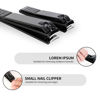 Picture of Nail Clippers Set, Sharp Stainless Steel Fingernail and Toenail Clippers, Nail Clippers for Thick Nails or Ingrown Nails, Perfect 3 PCS Black Nail Cutter for Men/Women/Kids, Set Include Nail File.
