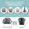 Picture of DIY Eyelash Extension, 3D Effect Glue Bonded Band Individual Lash 48 Clusters Volume Lashes Set, Home Eyelash Extension, C curl Lashes Pack 16MM-Volume-48 Clusters