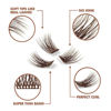 Picture of DIY Eyelash Extension, 3D Effect Individual Melt Flare Lash Cluster Natural Lashes Set, Home Eyelash Extension, Lashes Pack (10MM-Amber)