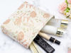 Picture of PAZIMIIK Makeup Bags for Purse Zipper Cosmetic Pouch Large Travel Canvas Make Up Organizer Tool Pouch for Women and Girls,Brocade Flower Pink