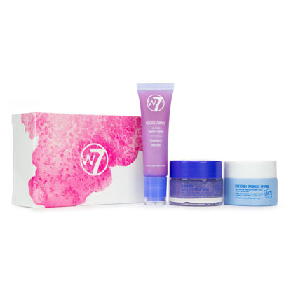 Picture of W7 Sweet Dreams Lip Care Trio - 3 Piece Gift Set - Overnight Lip Mask, Lip Balm & Lip Scrub - Blueberry