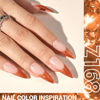 Picture of MelodySusie Orange Glitter Gel Nail Polish,0.5fl oz Pumpkin Orange Soak Off UV LED Bright Orange Glitter Gel Polish Gift for Women Nail Art Manicure Salon DIY Nail Design Decoration at Home-z168