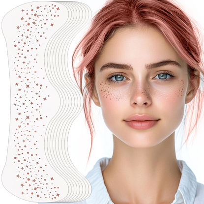 Picture of Glitter Freckles Face Tattoo,Glitter Freckle,Sparkle Makeup Patches-Rose Gold-Face Glitter Speckles Patches,10pcs