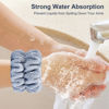 Picture of 2 Pcs Wrist Towels for Washing Face-Dorbetar, Microfiber Wrist Bands for Washing Face, Spa Wristbands for Washing Face, Fluffy Towel Bands, Arm Bands for Washing Face for Woman Children（Cyan）