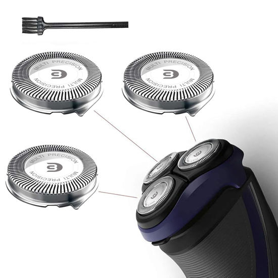 Picture of Rollingfit SH30 Replacement Heads Compatible with Philips Norelco Electric Shaver Series 1000, 2000, 3000 and S738, Easy Cut and Replace, 3-pc Pack