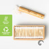 Picture of Bamboo Cotton Swabs 500 Count | Biodegradable & Organic Wooden Cotton Buds | Double Tipped Ear Sticks | 100% Eco-Friendly & Natural | Perfect for Ear Wax Removal, Arts & Crafts, Removing Dust & Dirt…
