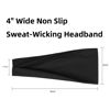 Picture of TERSE Black Headbands for Women's Hair, 6 Count - Cotton Hairbands for Securing Hair, Non Slip Sweat Bands Headbands for Yoga, Workout, Everyday Basic Fashion Hair Accessories