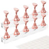 Picture of Nail Stand Acrylic Nail Art Display Stand Magnetic Nail Tips Practice Holder 54 Pcs Reusable Adhesive Putty for DIY Painting Nails Stand kit (Rose Gold)