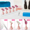 Picture of Nail Stand Acrylic Nail Art Display Stand Magnetic Nail Tips Practice Holder 54 Pcs Reusable Adhesive Putty for DIY Painting Nails Stand kit (Rose Gold)