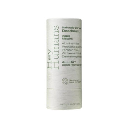 Picture of Hey Humans Deodorant, Aluminum Free Deodorant for Women and Men, Contains Naturally Derived Ingredients, All Day Odor Control, Refreshing Essential Oils, Earth Friendly Package, Apple Matcha