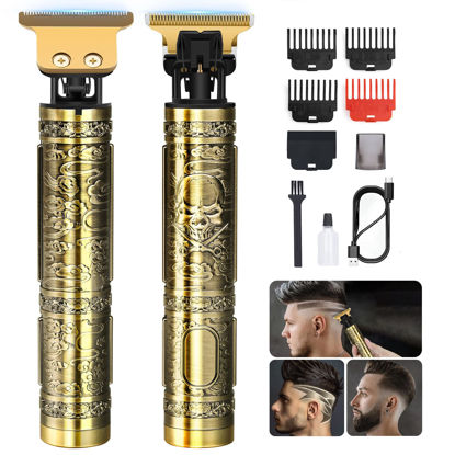 Picture of YOGINGO Professional Hair Trimmer for Men, Beard Trimmer Hair Clippers for Men, Cordless Rechargeable Hair Trimmer Metal Body Cutting Grooming Kit,Beard Shaver Barbershop