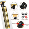 Picture of YOGINGO Professional Hair Trimmer for Men, Beard Trimmer Hair Clippers for Men, Cordless Rechargeable Hair Trimmer Metal Body Cutting Grooming Kit,Beard Shaver Barbershop