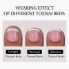 Picture of BTArtbox Press on Toenails Short, Valentines White French Tips Press on Toe Nails Square, Light Weight & Fit Perfectly Glue On Toenails with Glue, Fake Toenails in 16 Sizes- 32 Toenails Kit, Hope Hope