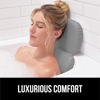 Picture of Gorilla Grip Bath Pillow for Tub, Improved Suction Cups, Luxury Bathtub Pillows, Headrest for Neck and Back Support, Relaxing Home Spa, Hot Tubs and Bathroom Essentials, Gifts for Women, 3 Panel Gray