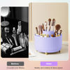 Picture of Diesisa Makeup Brush Holder Organizer,360° Rotating Makeup Brush Organizer,5 Slot Make up Brushes Cup for Cosmetics, Nail Polish, Art Supply, Bathroom Vanity Desktop Organizer - Purple