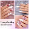 Picture of RARJSM Cat Eye Gel Nail Polish Set 6 Pcs Magnetic Sparkle Diamond Glitter Nude Pink Light Purple Red Silver Sheer Pink Velvet Ice Jelly Gel Polish with Magnet Stick UV LED Curing Requires Soak Off
